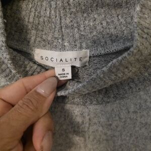 Socialite Heather Gray Knit Top